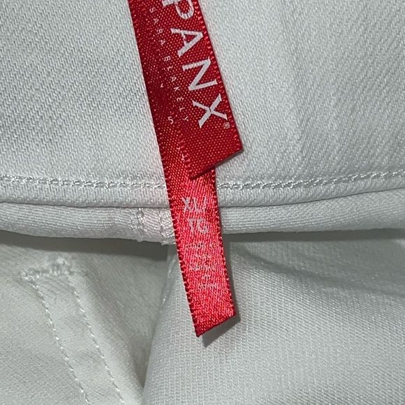 Spanx White Denim crop Flare Raw Hem Jeans Womens Sz XL - Picture 8 of 9